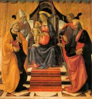 Ghirlandaio, Domenico - Madonna and Child Enthroned with Saints